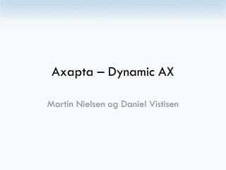 Axapta – Dynamic AX