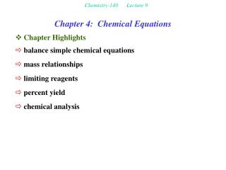 Chemistry-140 Lecture 9