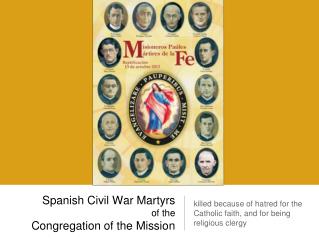 Spanish Civil War Martyrs of the Congregation of the Mission