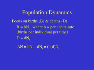 Population Dynamics