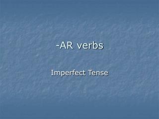 -AR verbs
