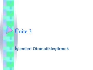 Ünite 3