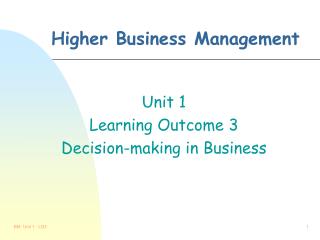 Higher Business Management