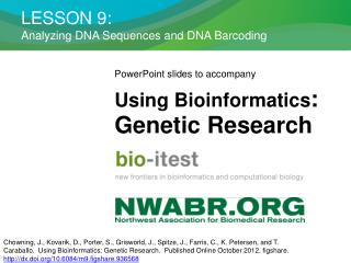 LESSON 9: Analyzing DNA Sequences and DNA Barcoding