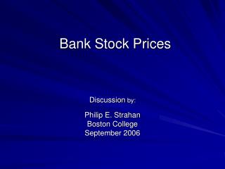 Bank Stock Prices