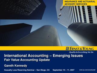 International Accounting – Emerging Issues Fair Value Accounting Update