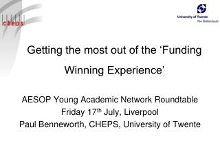 Getting the most out of the ‘Funding Winning Experience’