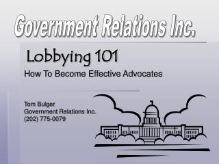 Lobbying 101