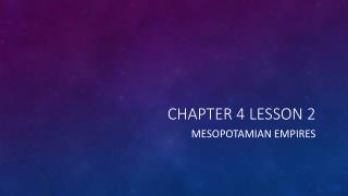 Chapter 4 Lesson 2