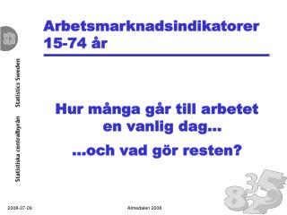 Arbetsmarknadsindikatorer 15-74 år