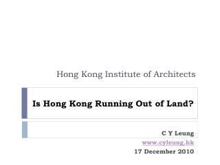 Is Hong Kong Running Out of Land?