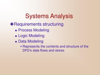 Systems Analysis