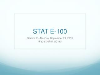 STAT E-100