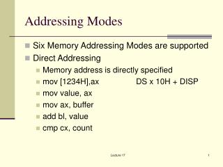 Addressing Modes