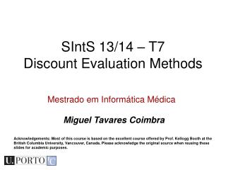 Mestrado em Informática Médica