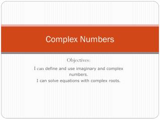 Complex Numbers