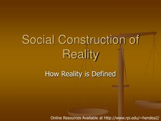 Social Construction of Reality