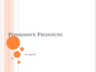 Possessive Pronouns