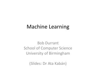 Machine Learning