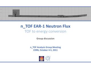 n_TOF EAR-1 Neutron Flux TOF to energy conversion