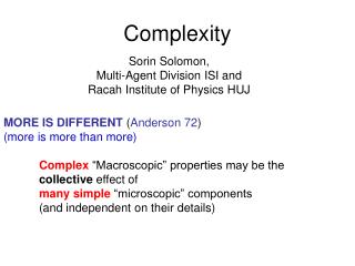 Complexity