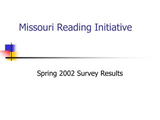 Missouri Reading Initiative