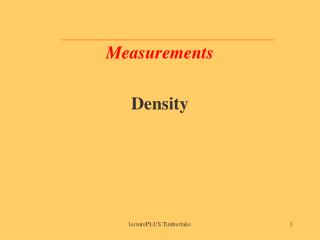 Measurements