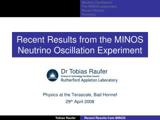 Recent Results from the MINOS Neutrino Oscillation Experiment