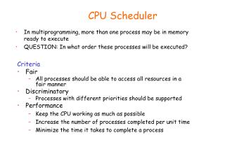 CPU Scheduler