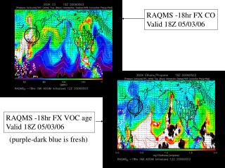 RAQMS -18hr FX CO Valid 18Z 05/03/06