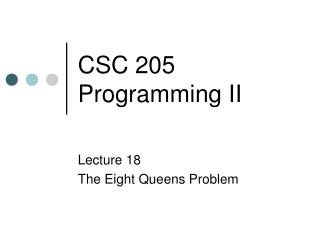 CSC 205 Programming II