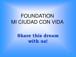 FOUNDATION MI CIUDAD CON VIDA