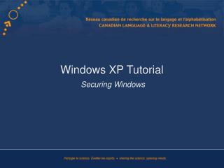 Windows XP Tutorial
