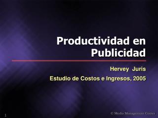 Productividad en Publicidad