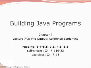 Building Java Programs