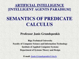 ARTIFICIAL INTELLIGENCE [INTELLIGENT AGENTS PARADIGM]