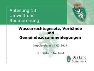 Abteilung 13 Umwelt und Raumordnung