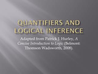 Quantifiers and logical inference