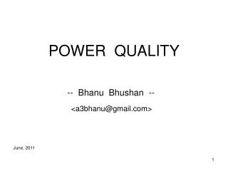 POWER QUALITY