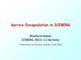 Service Encapsulation in ICEBERG