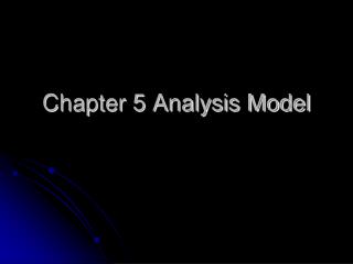 Chapter 5 Analysis Model