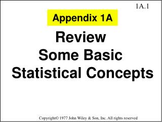 Review Some Basic Statistical Concepts