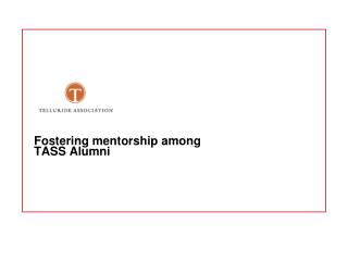 Fostering mentorship among TASS Alumni
