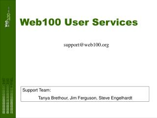 Web100 User Services