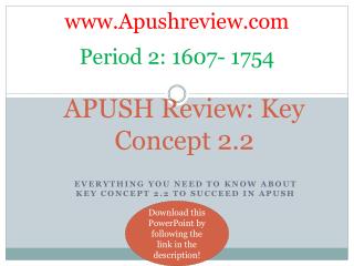 APUSH Review: Key Concept 2.2