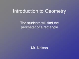 Introduction to Geometry
