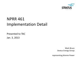 NPRR 461 Implementation Detail