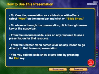 How to Use This Presentation