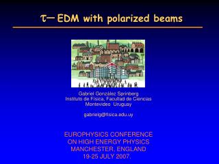 t- EDM with polarized beams