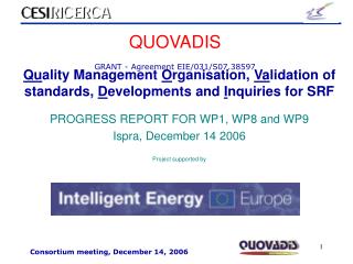 QUOVADIS GRANT - Agreement EIE/031/S07.38597